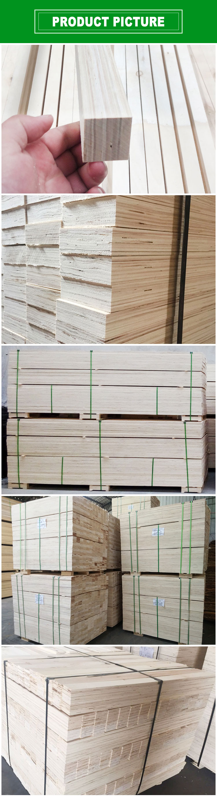 poplar Laminated Veneer Lumber for wooden pallet(图1)