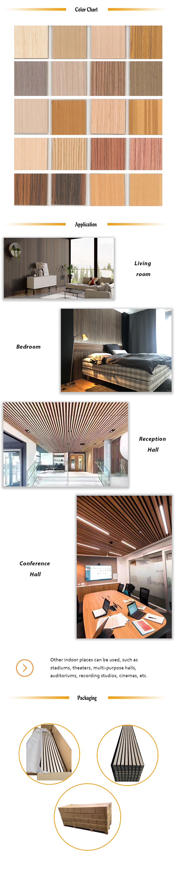 compact slats acoustic panel wooden veneer acoustic panel(图1)